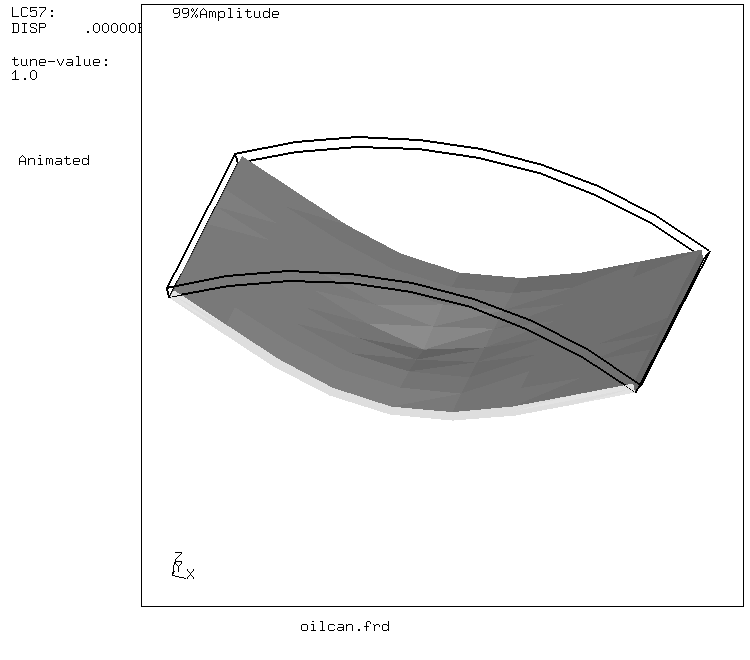 Shell before and after buckling